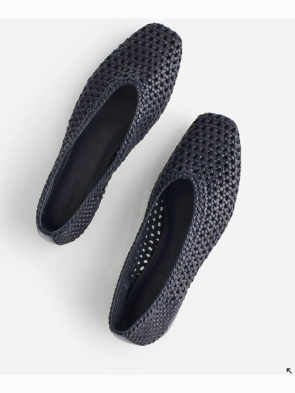 Madewell The Mylie Ballet Flat in Handwoven Leather - Juniper Berry